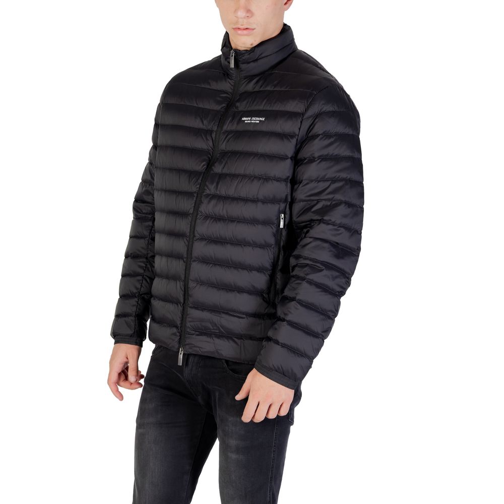 Armani Exchange Schwarze Jacke aus Polyamid-Oberstoff