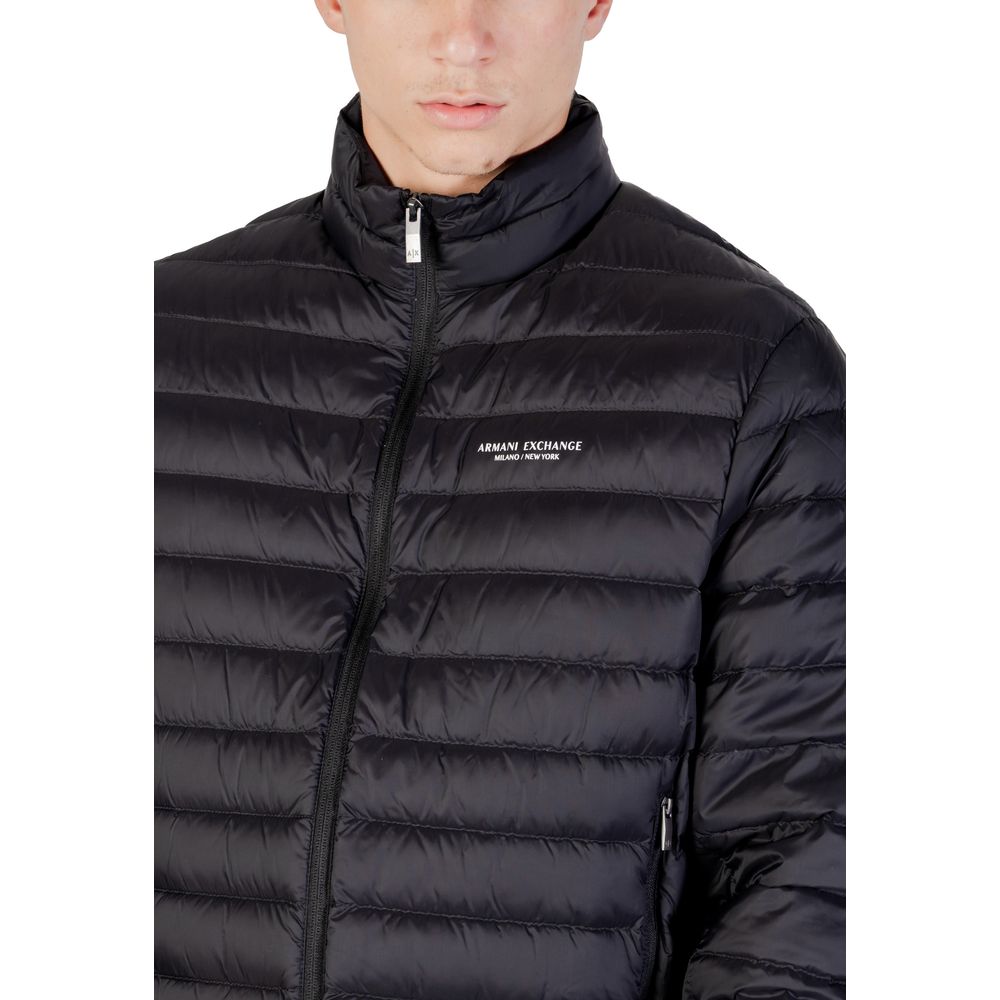 Armani Exchange Schwarze Jacke aus Polyamid-Oberstoff