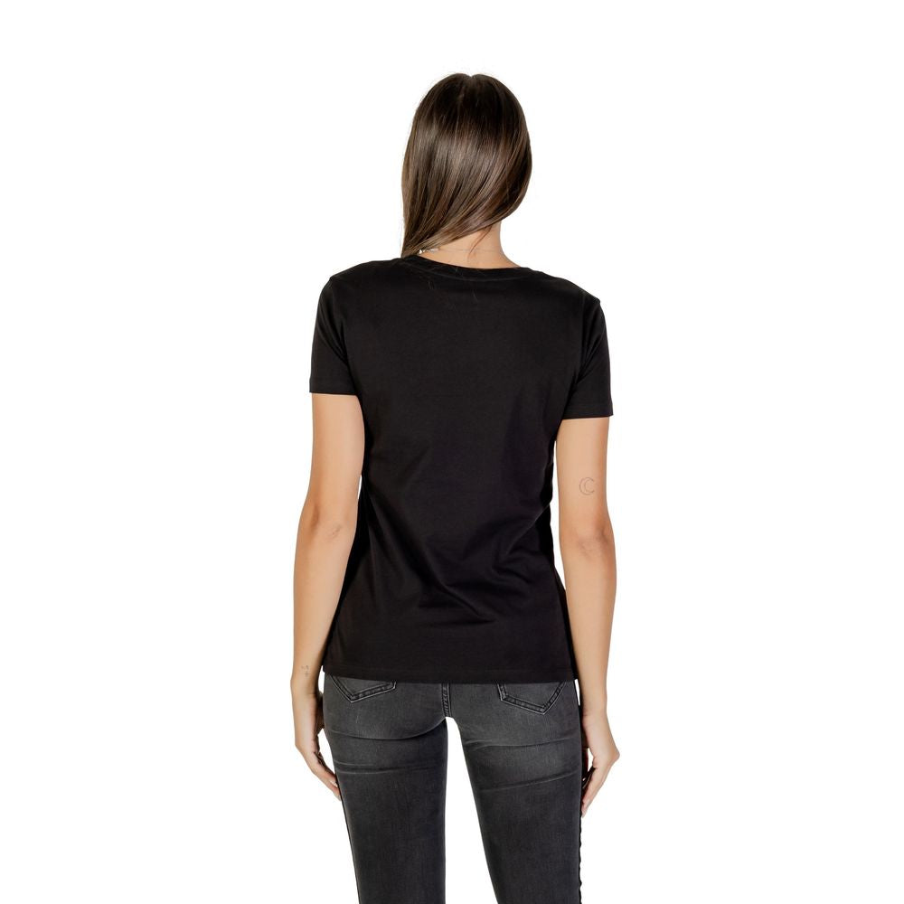 Armani Exchange Schwarzes Baumwoll-T-Shirt