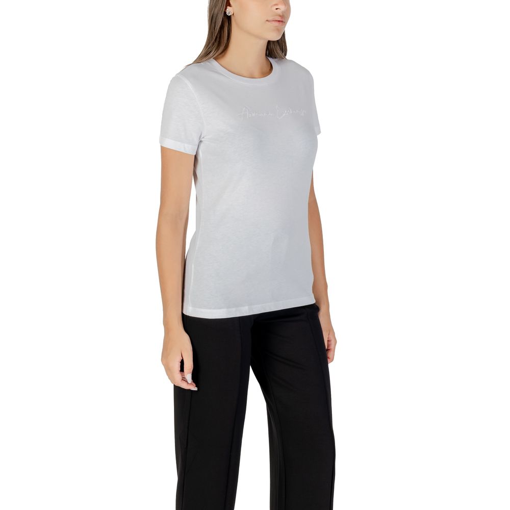 Armani Exchange White Cotton T-Shirt