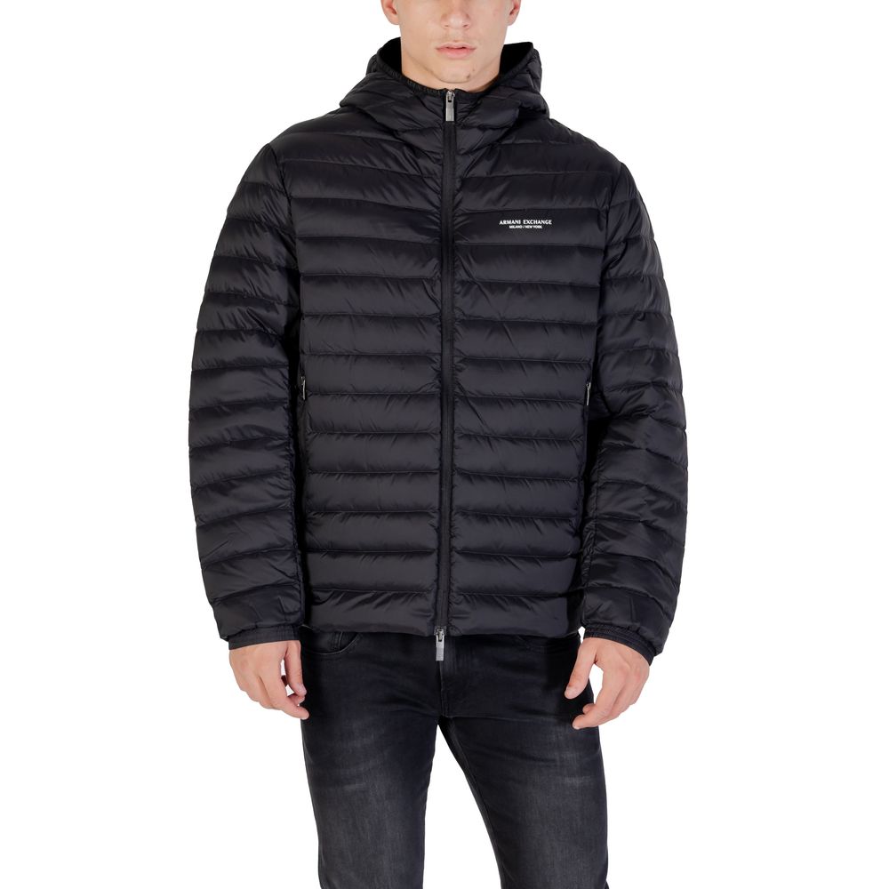 Armani Exchange Schwarze Jacke aus Polyamid-Oberstoff