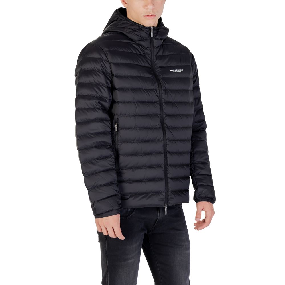 Armani Exchange Schwarze Jacke aus Polyamid-Oberstoff
