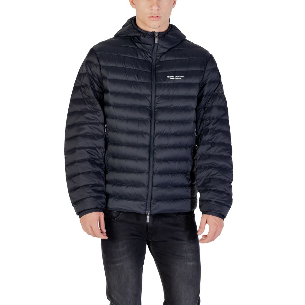 Armani Exchange Blaue Polyamid-Shelljacke