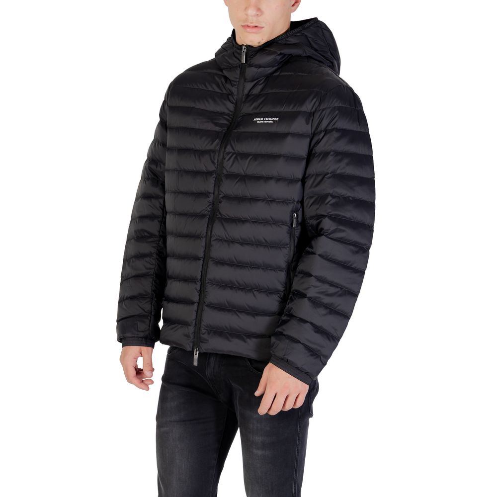 Armani Exchange Schwarze Jacke aus Polyamid-Oberstoff