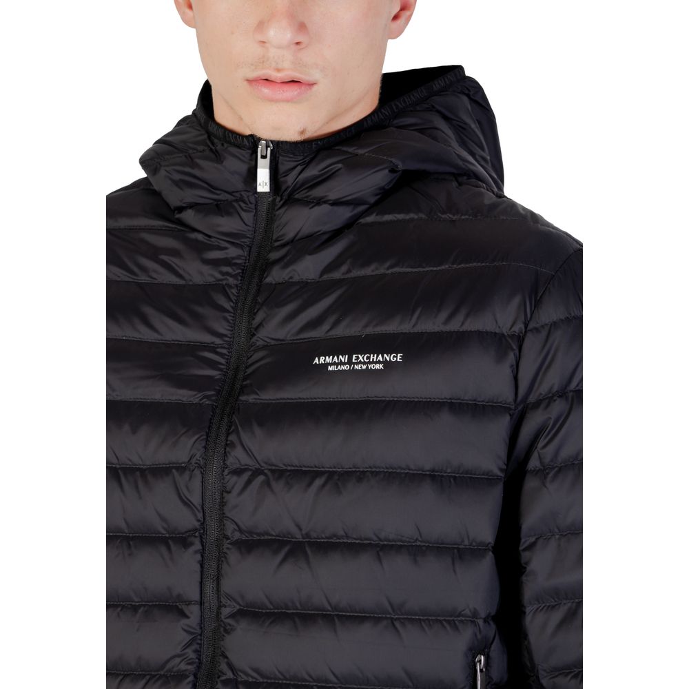 Armani Exchange Schwarze Jacke aus Polyamid-Oberstoff