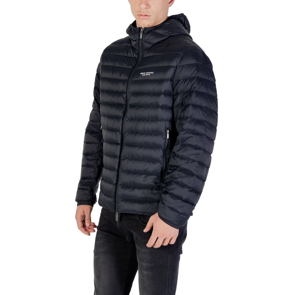 Armani Exchange Blaue Polyamid-Shelljacke