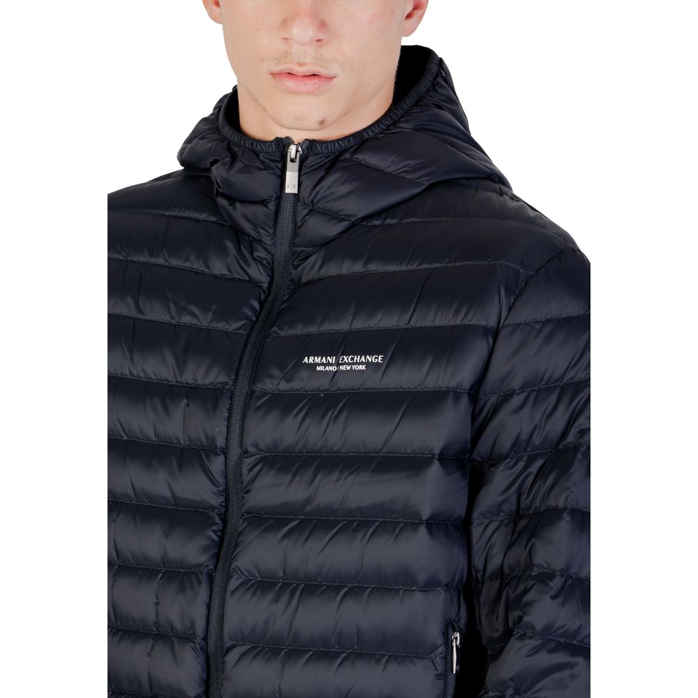 Armani Exchange Blaue Polyamid-Shelljacke