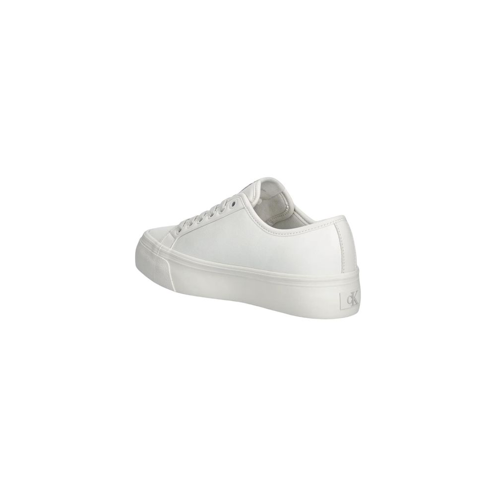 Calvin Klein Jeans Sneaker aus weißem Leder