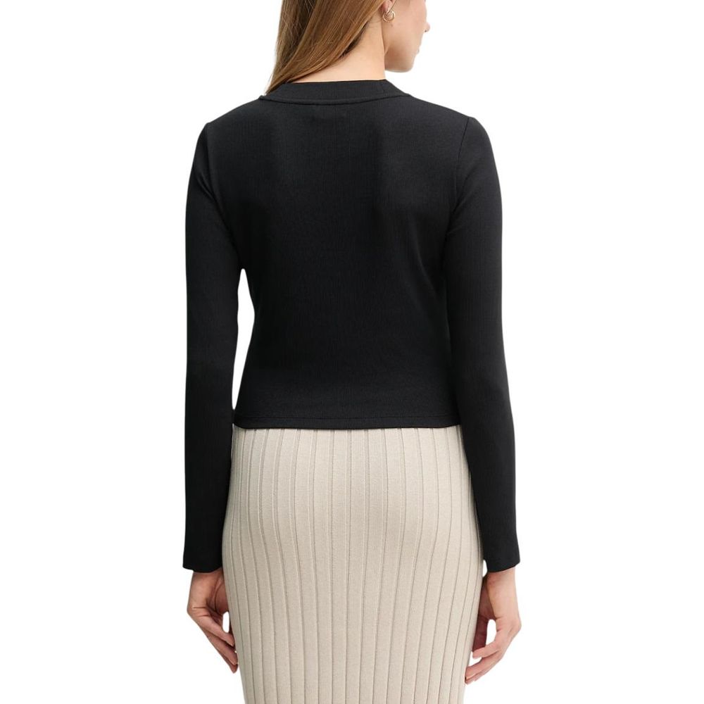 Calvin Klein Jeans Schwarzes Langarmshirt aus Baumwolle
