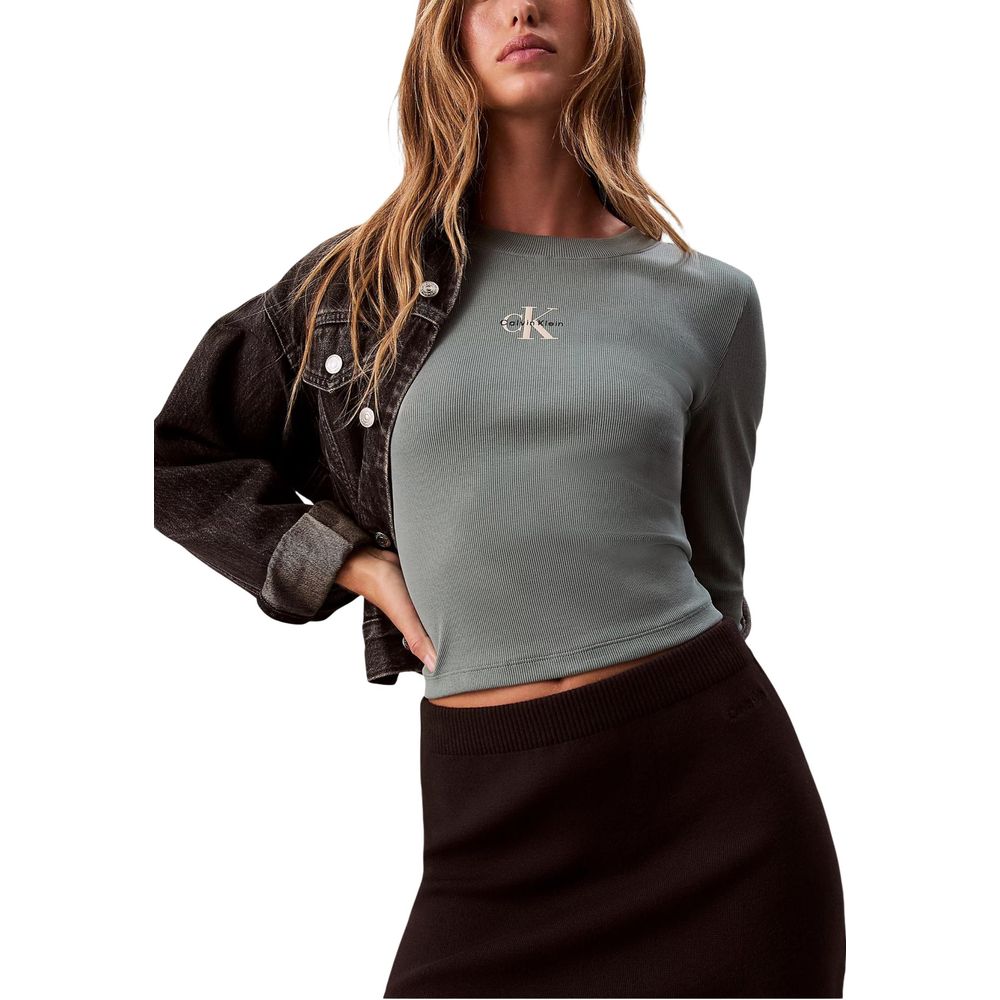 Calvin Klein Jeans Bicolor Cotton Long Sleeve T-Shirt