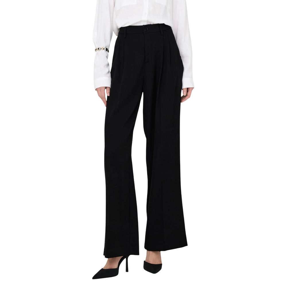 Jacqueline De Yong Schwarze Viskose Freizeithose