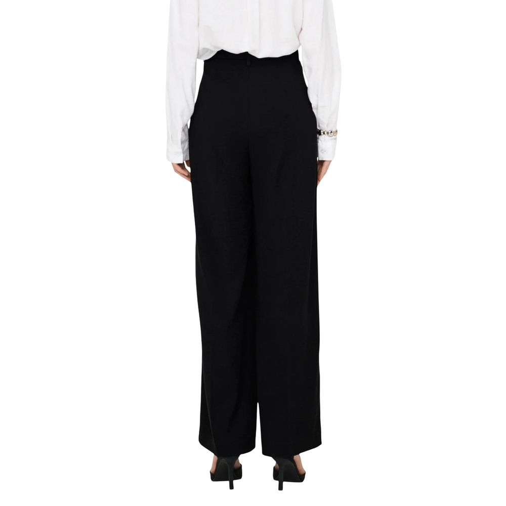 Jacqueline De Yong Schwarze Viskose Freizeithose