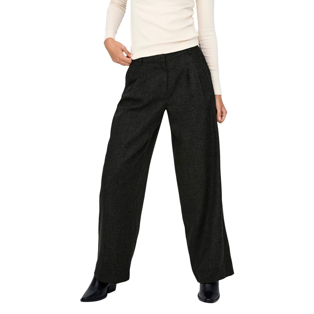Jacqueline De Yong Schwarze Schlaghose aus Polyester