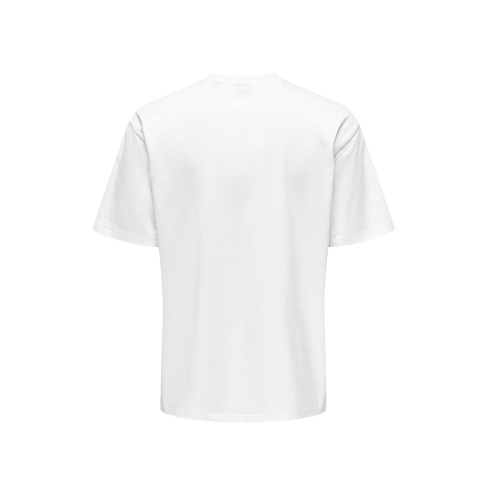 Only & Sons Weißes T-Shirt aus Bio-Baumwolle