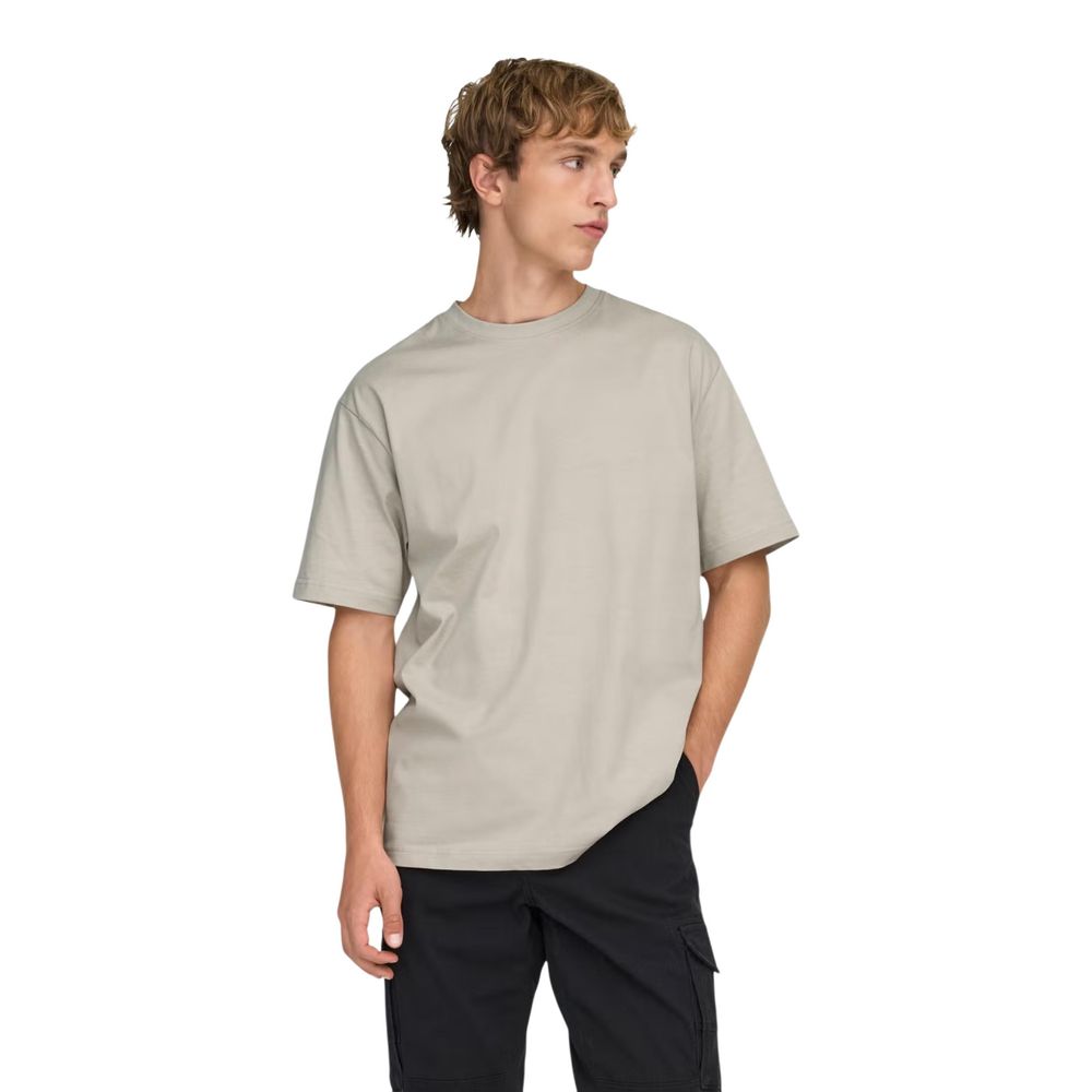 Only & Sons T-Shirt aus Bio-Baumwolle, beige
