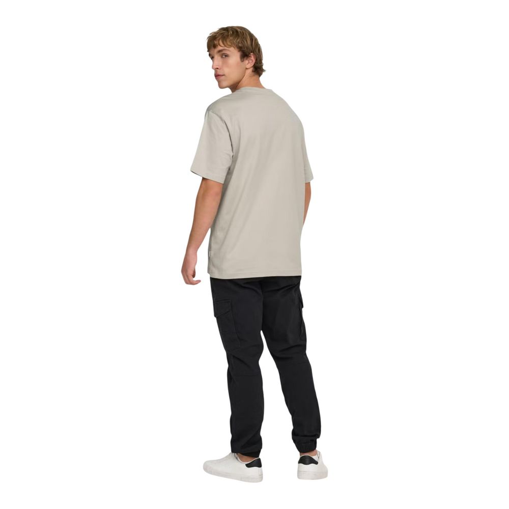 Only & Sons T-Shirt aus Bio-Baumwolle, beige