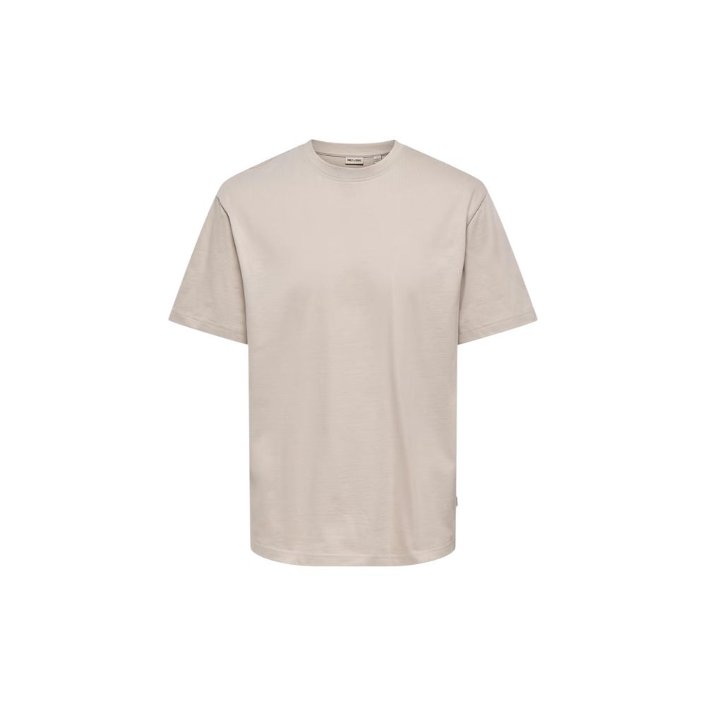 Only & Sons T-Shirt aus Bio-Baumwolle, beige
