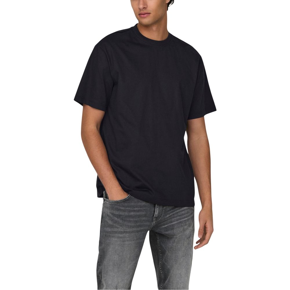 Only & Sons T-Shirt aus schwarzer Bio-Baumwolle