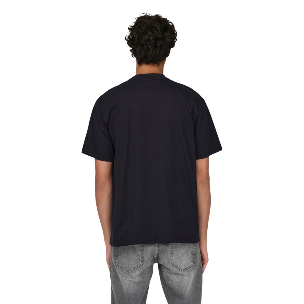 Only & Sons T-Shirt aus schwarzer Bio-Baumwolle