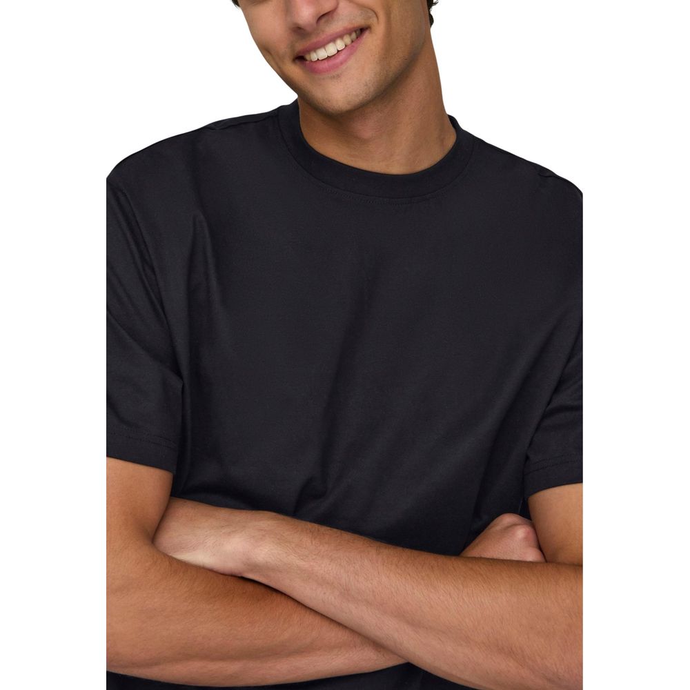 Only & Sons T-Shirt aus schwarzer Bio-Baumwolle