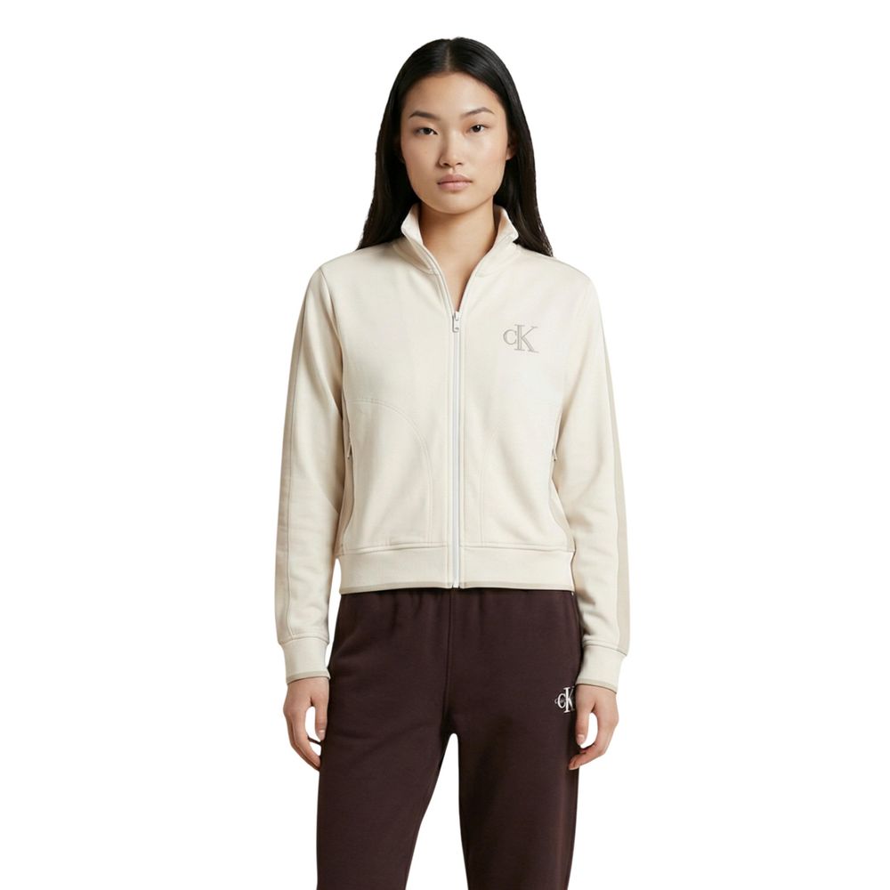 Calvin Klein Jeans Beigefarbenes Baumwoll-Sweatshirt