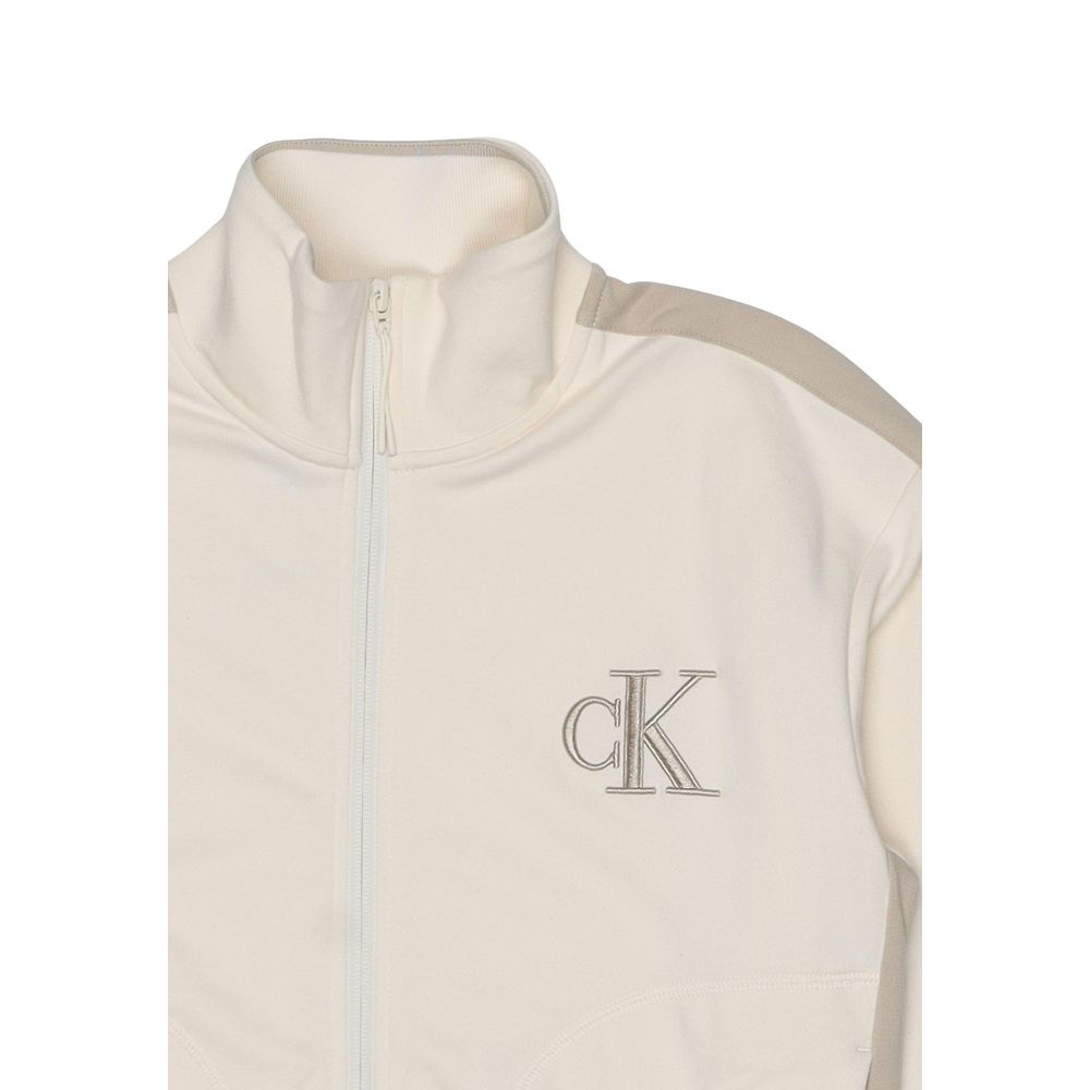 Calvin Klein Jeans Beigefarbenes Baumwoll-Sweatshirt