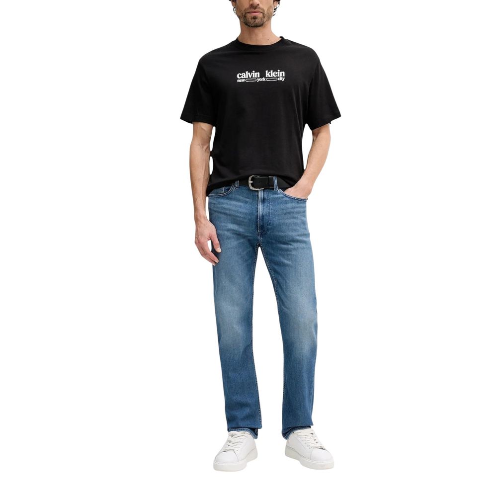 Calvin Klein Jeans Blaue Baumwoll-Jeans mit entspanntem Schnitt