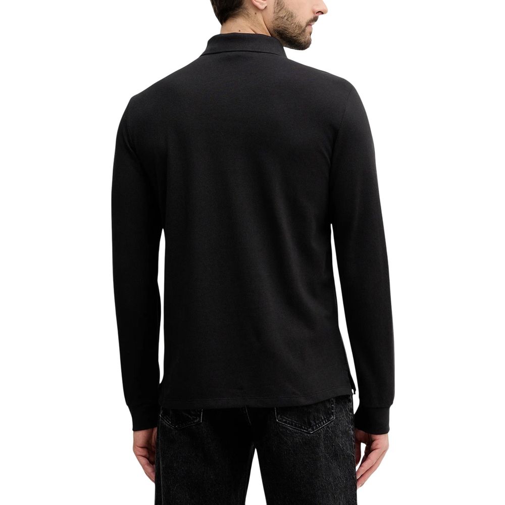 Calvin Klein Jeans Schwarzes Langarmshirt aus Baumwolle