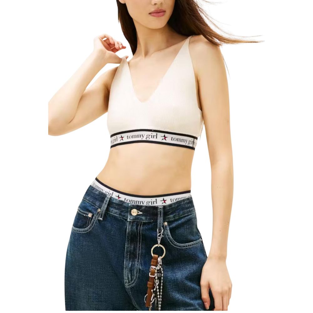 Tommy Hilfiger Jeans Cremefarbener Wollpullover