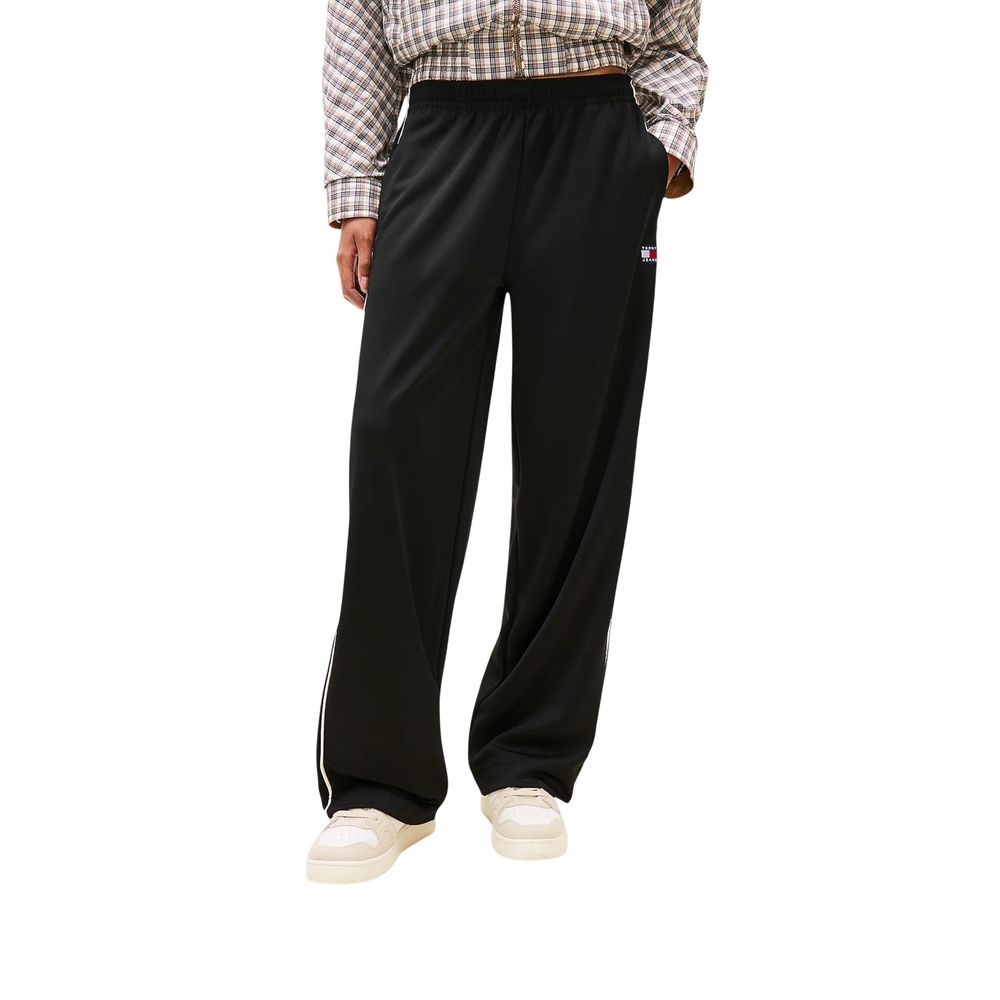 Tommy Hilfiger Jeans Schwarze Joggingshose aus recyceltem Polyester (Trainingshose)