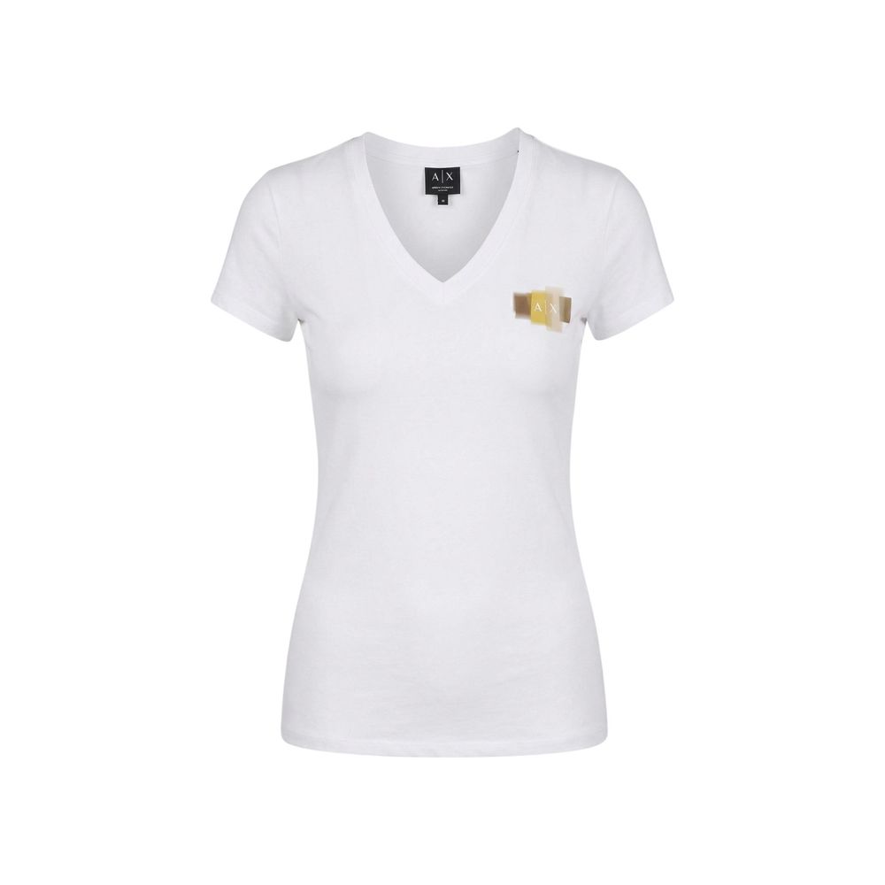 Armani Exchange Weißes Baumwoll-T-Shirt