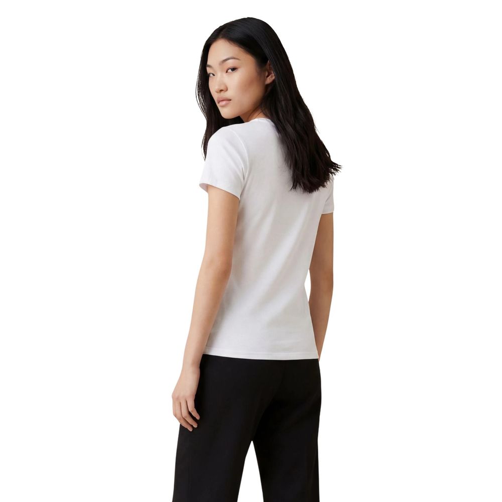 Armani Exchange Weißes Baumwoll-T-Shirt