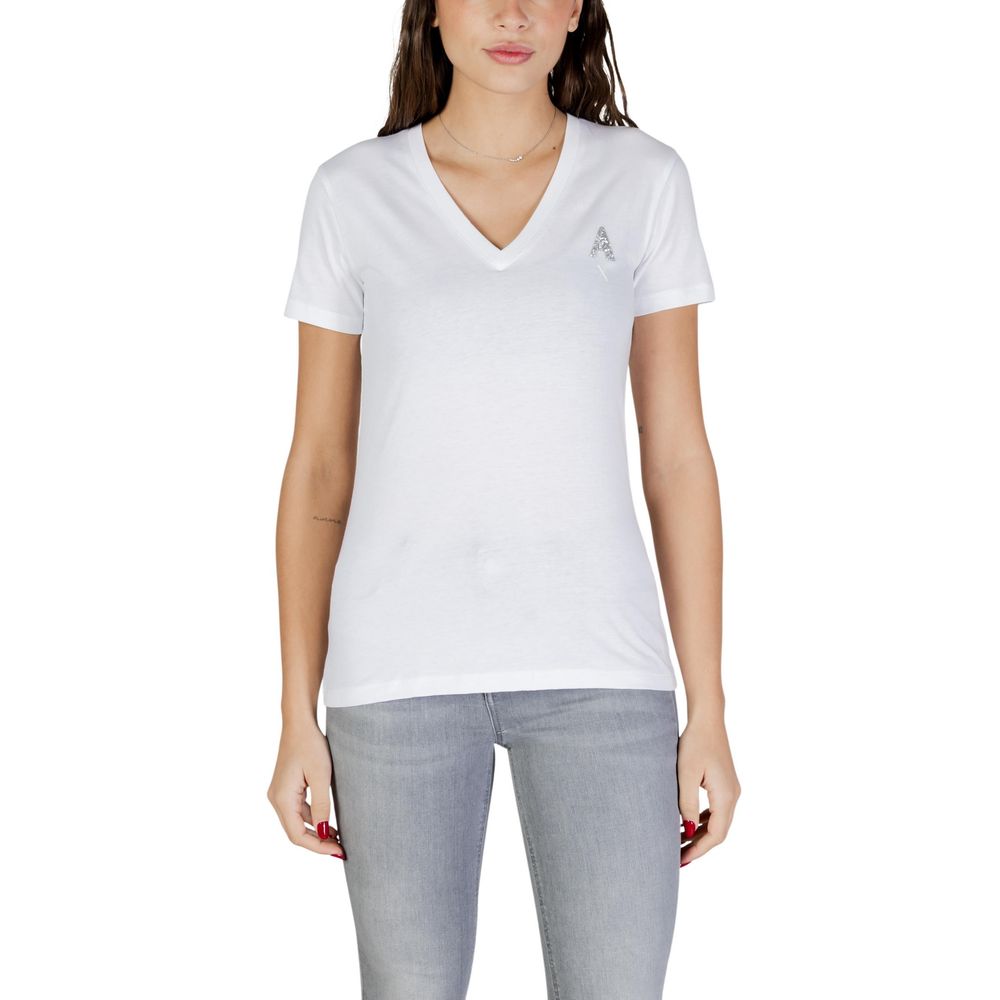 Armani Exchange Weißes Baumwoll-T-Shirt