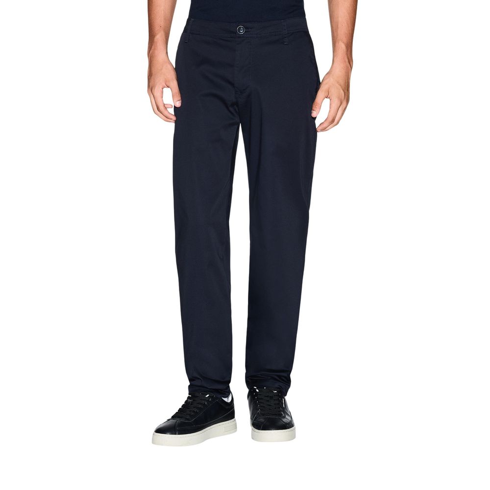 Armani Exchange Blaue Skinny-Hose aus Baumwolle