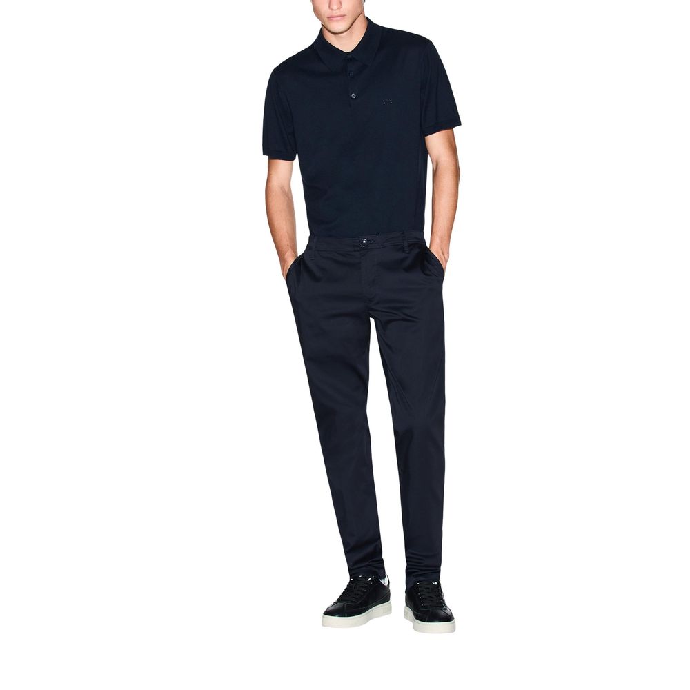 Armani Exchange Blaue Skinny-Hose aus Baumwolle