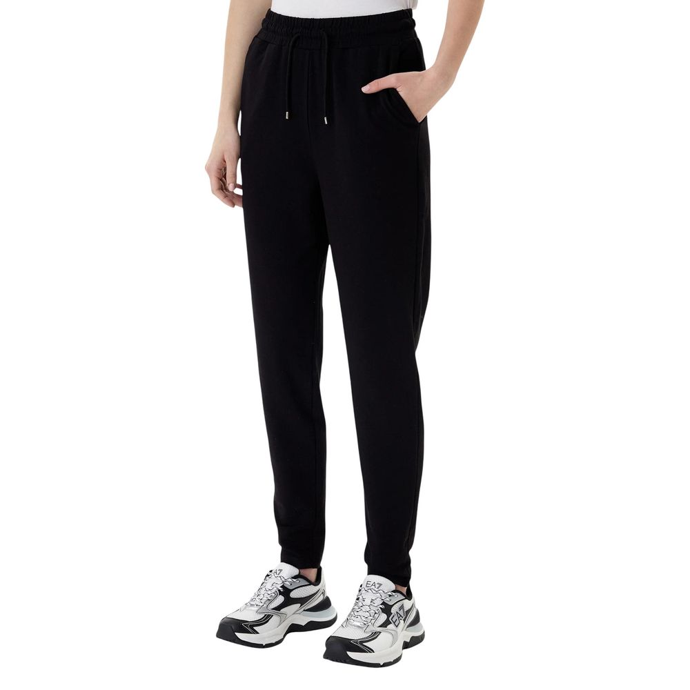 EA7 Emporio Armani Schwarzer Baumwoll-Trainingsanzug
