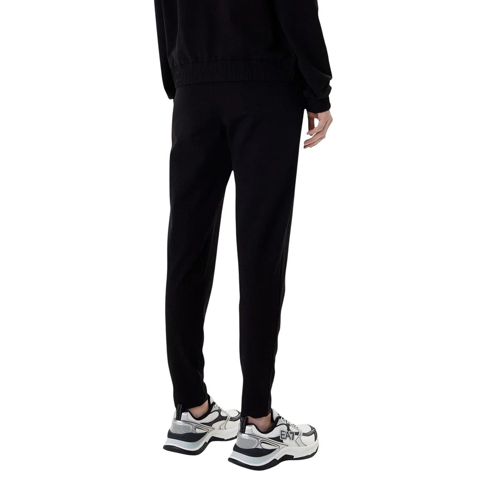 EA7 Emporio Armani Schwarzer Baumwoll-Trainingsanzug