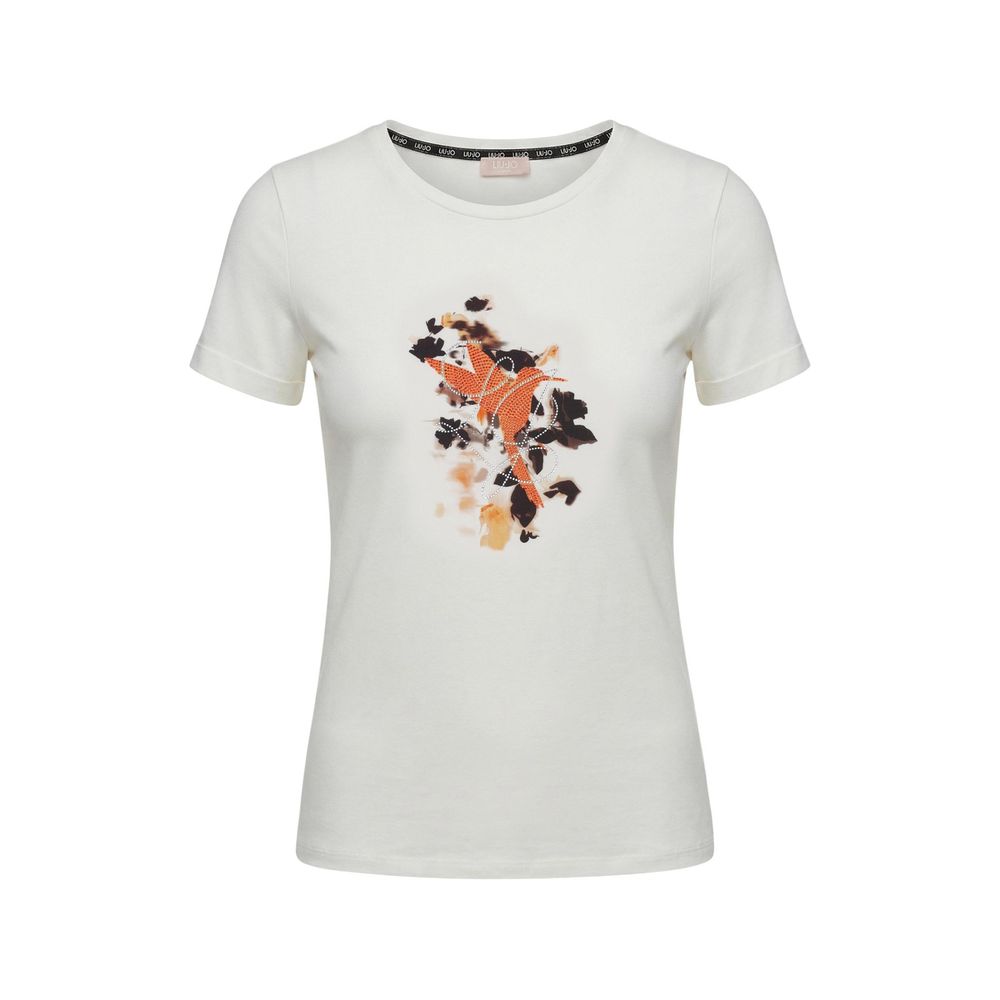 Liu Jo Beiges Baumwoll-T-Shirt