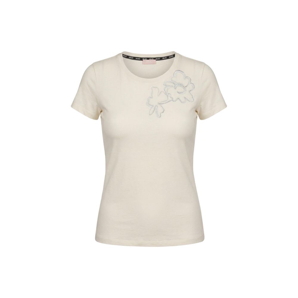 Liu Jo Beige Cotton T-Shirt