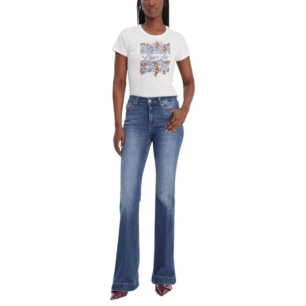 Liu Jo Weißes Baumwoll-T-Shirt