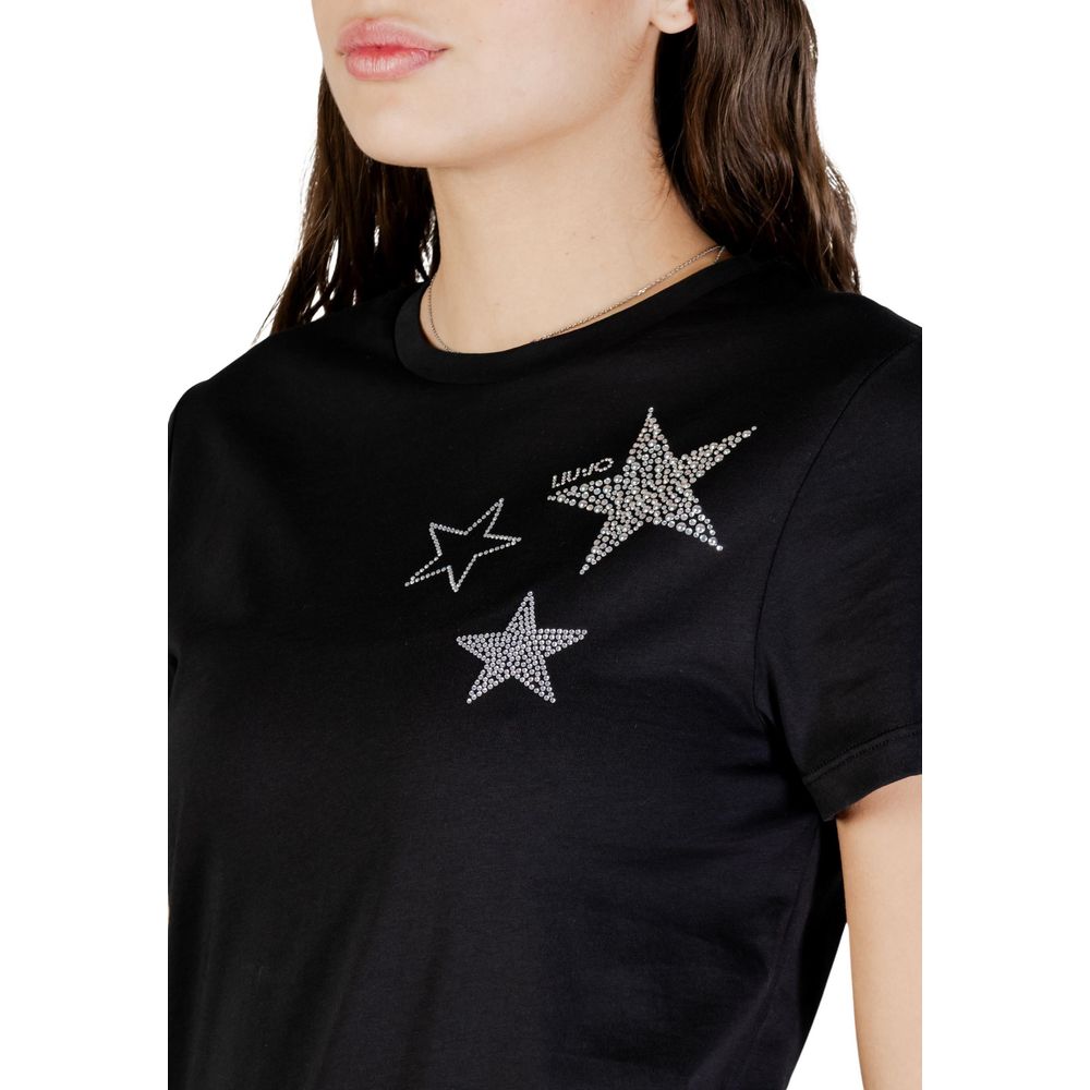 Liu Jo T-Shirt aus schwarzer Baumwolle