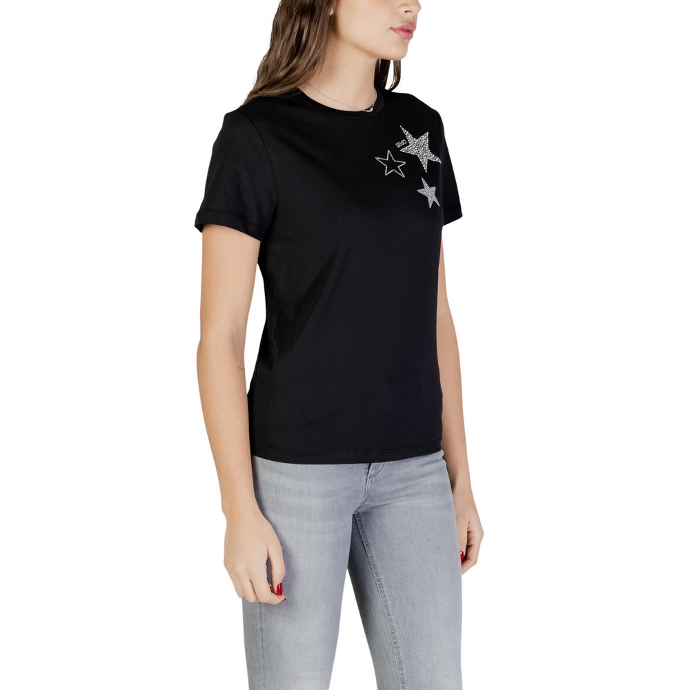 Liu Jo T-Shirt aus schwarzer Baumwolle