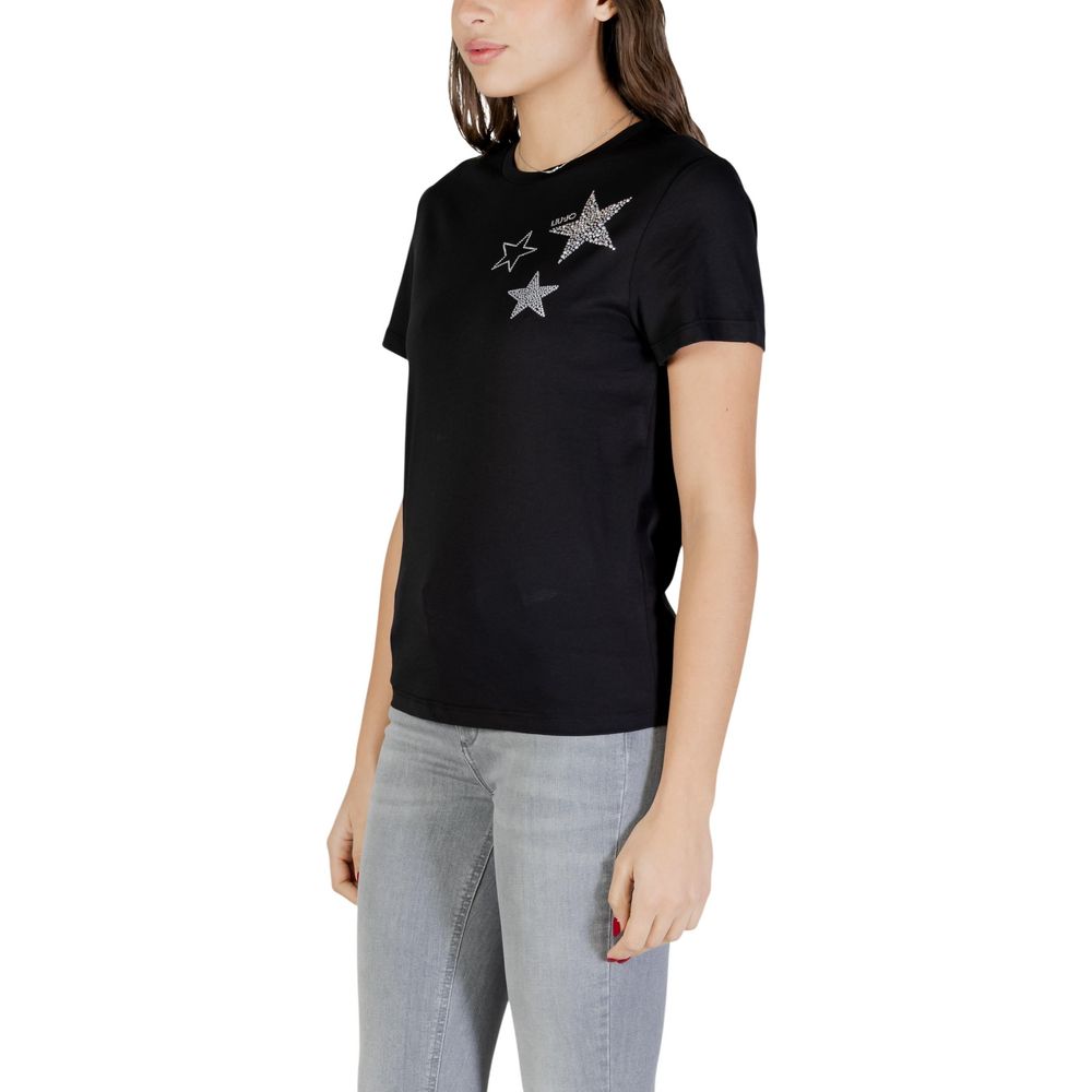 Liu Jo T-Shirt aus schwarzer Baumwolle