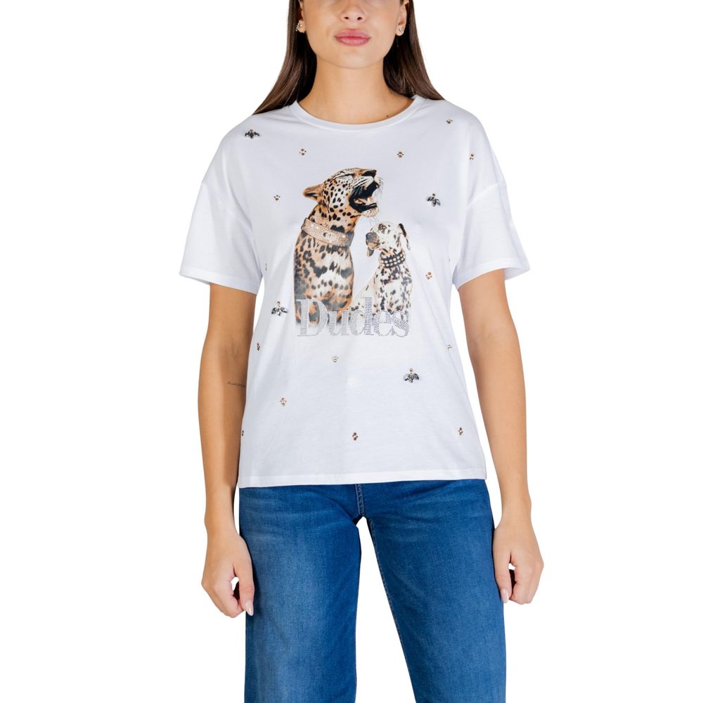 Liu Jo Weißes Baumwoll-T-Shirt