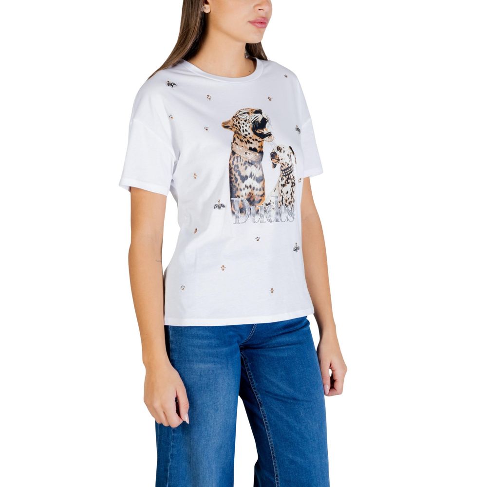 Liu Jo Weißes Baumwoll-T-Shirt