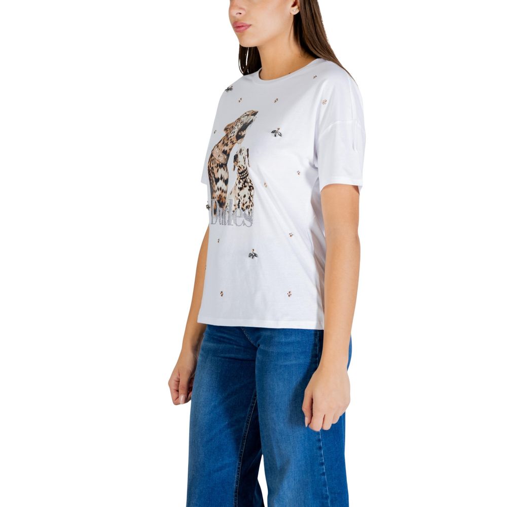 Liu Jo Weißes Baumwoll-T-Shirt