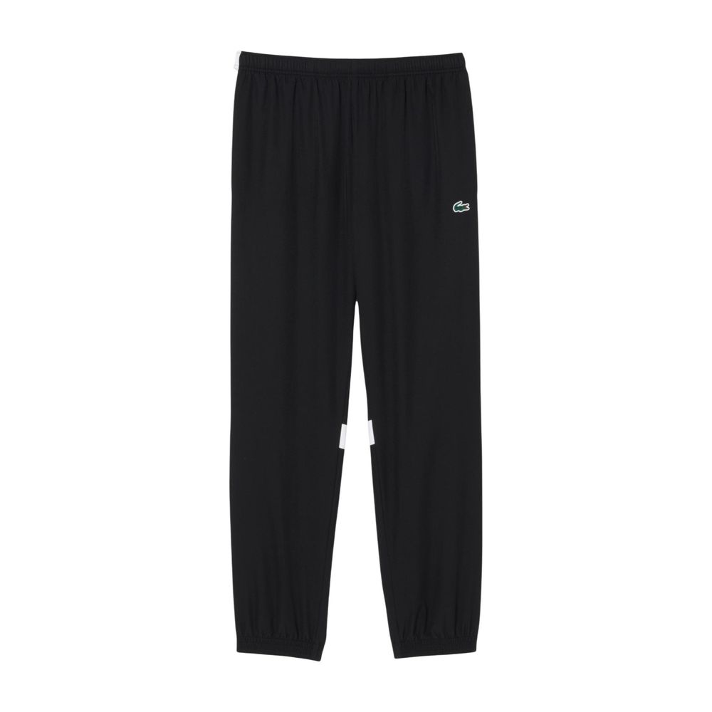 Lacoste Schwarz-Weißer Polyester-Trainingsanzug