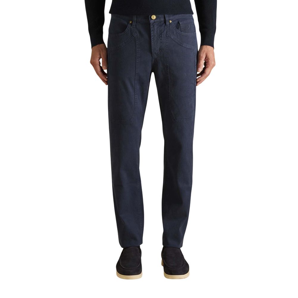 Jeckerson Blaue Skinny-Hose aus Elastan