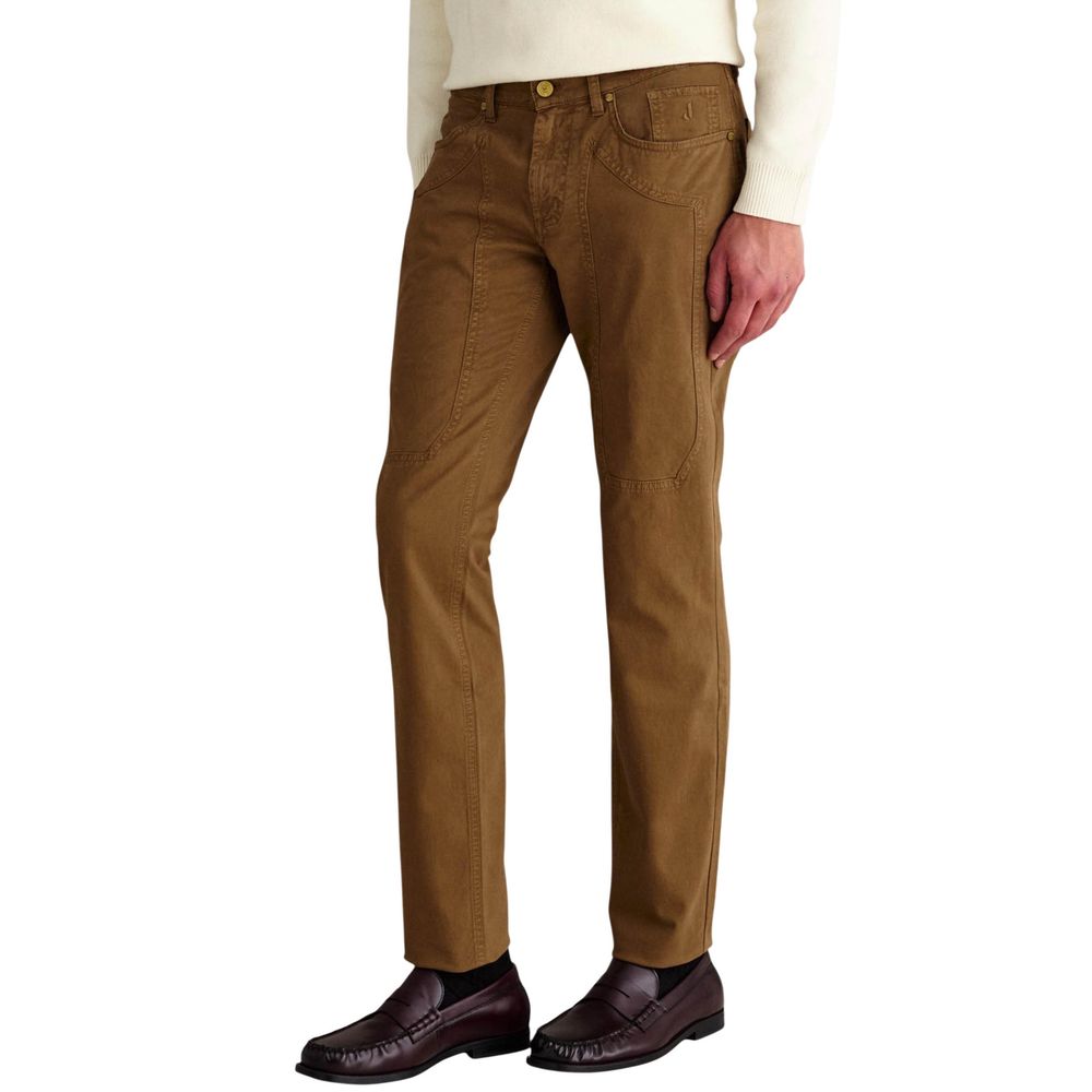 Jeckerson Beige Skinny-Hose aus Elastan