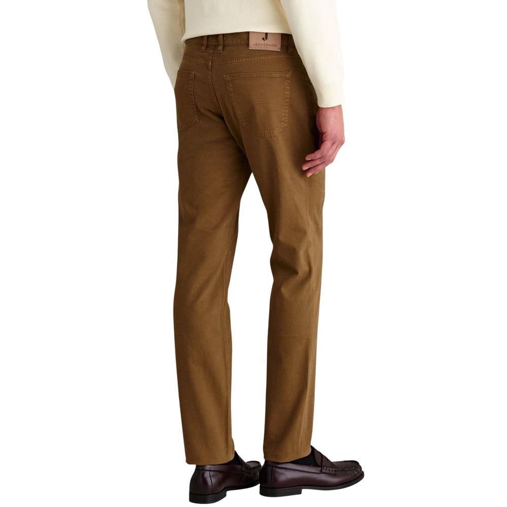 Jeckerson Beige Skinny-Hose aus Elastan